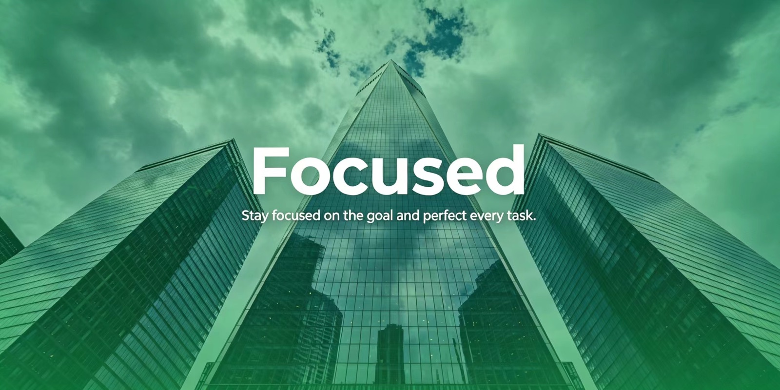 Focused — Stay focused on the goal and perfect every task